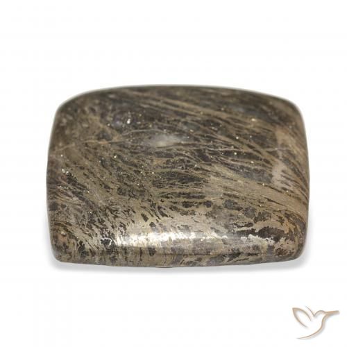 32.15캐럿 천연 다색 Feather Pyrite, 방석, 불투명체