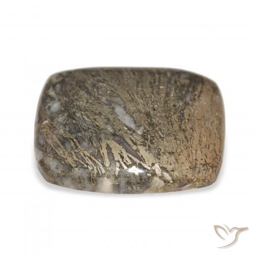 32.54캐럿 천연 다색 Feather Pyrite, 방석, 불투명체