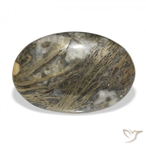 26.51ct 자연스러운 다색 Feather Pyrite, 타원형, 불투명체