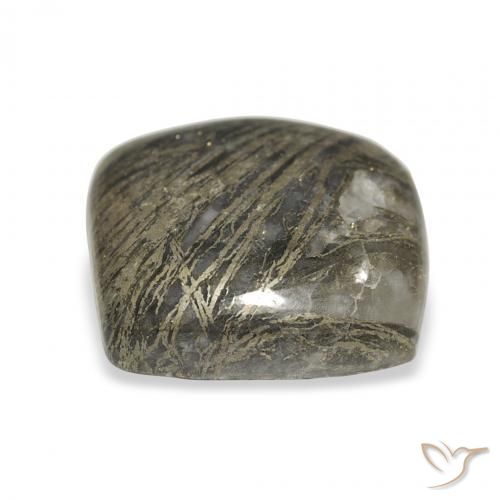 12.76캐럿 천연 다색 Feather Pyrite, 방석, 불투명체