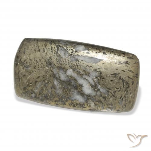 32.65캐럿 천연 다색 Feather Pyrite, 방석, 불투명체