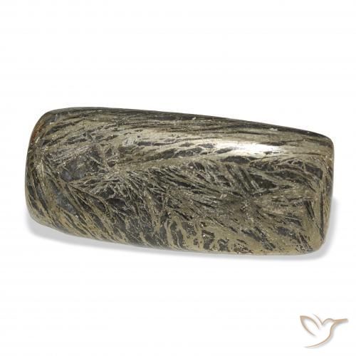 28.89캐럿 천연 다색 Feather Pyrite, 방석, 불투명체