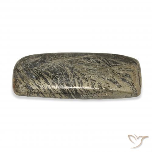 28.89캐럿 천연 다색 Feather Pyrite, 방석, 불투명체
