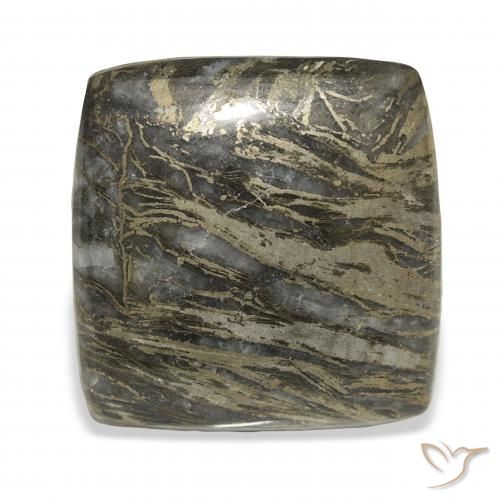 28.75ct 다색 Feather Pyrite, 방석, 불투명체