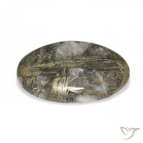23.16캐럿 천연 다색 Feather Pyrite, 타원형, 불투명체