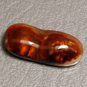 14.63캐럿 천연 멀티컬러 파이어 아게이트, 투명한, 25.6×11.1 mm, 투명/반투명