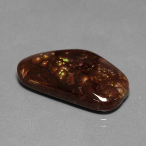 12.36캐럿 천연 멀티컬러 파이어 아게이트, 멋진 모양, 23.7×13.3 mm, 불투명체