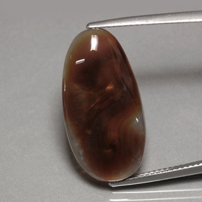 10.63캐럿 천연 멀티컬러 파이어 아게이트, 투명한, 24.2×12.5 mm, 투명/반투명