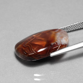 7.85캐럿 천연 멀티컬러 파이어 아게이트, 투명한, 17.8×12.6 mm, 투명/반투명