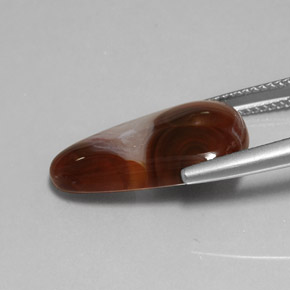 8.39캐럿 천연 멀티컬러 파이어 아게이트, 투명한, 19.9×12.5 mm, 투명/반투명