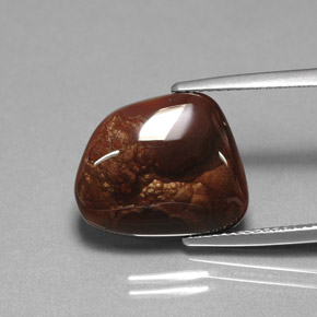 7.31캐럿 천연 멀티컬러 파이어 아게이트, 투명한, 15.8×13.1 mm, 투명/반투명