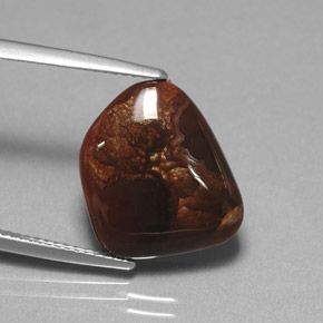 7.31캐럿 천연 멀티컬러 파이어 아게이트, 투명한, 15.8×13.1 mm, 투명/반투명