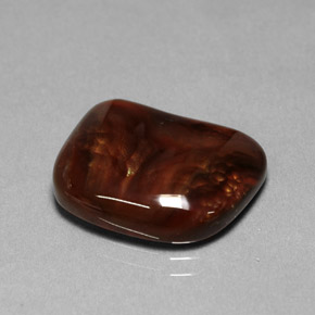 9.24캐럿 천연 멀티컬러 파이어 아게이트, 투명한, 17.2×14.3 mm, 투명/반투명