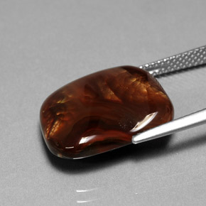 9.24캐럿 천연 멀티컬러 파이어 아게이트, 투명한, 17.2×14.3 mm, 투명/반투명