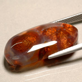 13.43캐럿 천연 멀티컬러 파이어 아게이트, 투명한, 24.6×14.1 mm, 투명/반투명