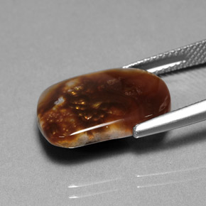 8.03캐럿 천연 멀티컬러 파이어 아게이트, 투명한, 17.2×13.1 mm, 투명/반투명