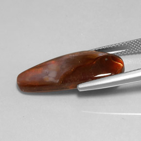 8.55캐럿 천연 멀티컬러 파이어 아게이트, 투명한, 23.8×11.4 mm, 투명/반투명