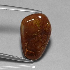 9.15캐럿 천연 멀티컬러 파이어 아게이트, 투명한, 20.4×13.5 mm, 투명/반투명