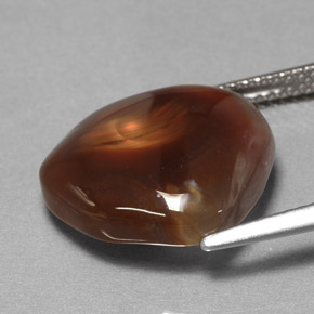 8.20캐럿 천연 멀티컬러 파이어 아게이트, 투명한, 15.5×14.6 mm, 투명/반투명