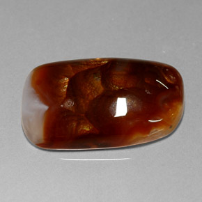 11.41캐럿 천연 멀티컬러 파이어 아게이트, 투명한, 20.4×12.5 mm, 투명/반투명