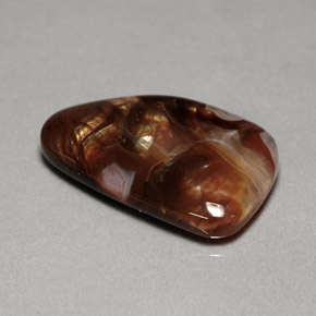 11.86캐럿 천연 멀티컬러 파이어 아게이트, 투명한, 22.7×13.8 mm, 투명/반투명