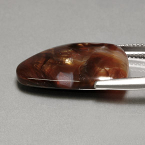 11.86캐럿 천연 멀티컬러 파이어 아게이트, 투명한, 22.7×13.8 mm, 투명/반투명