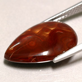 4.68캐럿 천연 멀티컬러 파이어 아게이트, 투명한, 17.3×11.7 mm, 투명/반투명