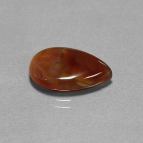 5.11캐럿 천연 멀티컬러 파이어 아게이트, 투명한, 16.4×10.5 mm, 투명/반투명
