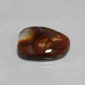 8.09캐럿 천연 멀티컬러 파이어 아게이트, 투명한, 17.6×14.2 mm, 투명/반투명
