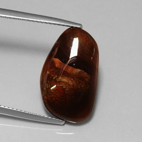 8.12캐럿 천연 멀티컬러 파이어 아게이트, 투명한, 19.4×11.7 mm, 투명/반투명