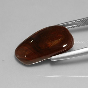 8.12캐럿 천연 멀티컬러 파이어 아게이트, 투명한, 19.4×11.7 mm, 투명/반투명