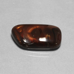 7.01캐럿 천연 멀티컬러 파이어 아게이트, 투명한, 18.6×10.5 mm, 투명/반투명