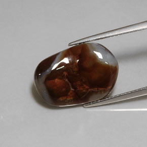 7.02캐럿 천연 멀티컬러 파이어 아게이트, 투명한, 17.6×12.2 mm, 투명/반투명