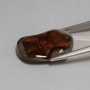 7.02캐럿 천연 멀티컬러 파이어 아게이트, 투명한, 17.6×12.2 mm, 투명/반투명