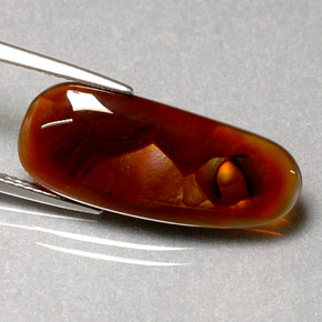 7.70캐럿 천연 멀티컬러 파이어 아게이트, 투명한, 23.6×9.8 mm, 투명/반투명