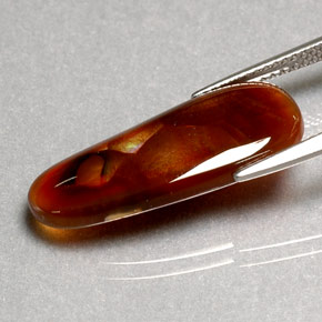 7.70캐럿 천연 멀티컬러 파이어 아게이트, 투명한, 23.6×9.8 mm, 투명/반투명