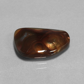 5.78캐럿 천연 멀티컬러 파이어 아게이트, 투명한, 16.9×11.7 mm, 투명/반투명