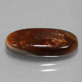 4.87캐럿 천연 멀티컬러 파이어 아게이트, 투명한, 18×8.7 mm, 투명/반투명