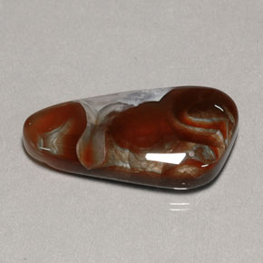 8.86캐럿 천연 멀티컬러 파이어 아게이트, 투명한, 22×11.5 mm, 투명/반투명