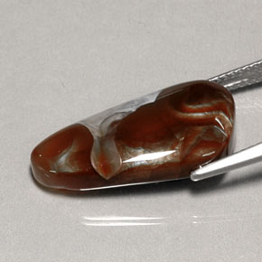 8.86캐럿 천연 멀티컬러 파이어 아게이트, 투명한, 22×11.5 mm, 투명/반투명
