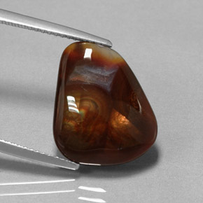7.20캐럿 천연 멀티컬러 파이어 아게이트, 투명한, 17.1×13.3 mm, 투명/반투명