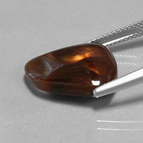 7.20캐럿 천연 멀티컬러 파이어 아게이트, 투명한, 17.1×13.3 mm, 투명/반투명