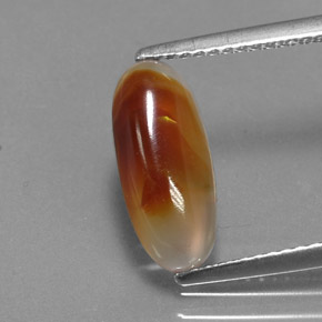 2.00캐럿 천연 멀티컬러 파이어 아게이트, 투명한, 13×5.8 mm, 투명/반투명