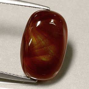 4.95캐럿 천연 멀티컬러 파이어 아게이트, 투명한, 15.3×10.1 mm, 투명/반투명