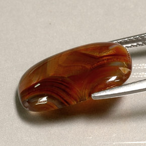 4.84캐럿 천연 멀티컬러 파이어 아게이트, 투명한, 17.1×11.1 mm, 투명/반투명