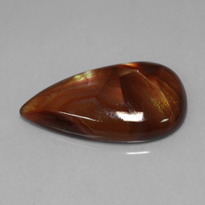 7.15캐럿 천연 멀티컬러 파이어 아게이트, 투명한, 20.2×12 mm, 투명/반투명