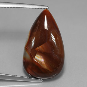 7.15캐럿 천연 멀티컬러 파이어 아게이트, 투명한, 20.2×12 mm, 투명/반투명