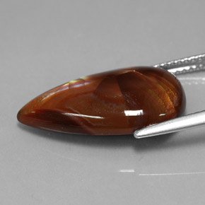 7.15캐럿 천연 멀티컬러 파이어 아게이트, 투명한, 20.2×12 mm, 투명/반투명