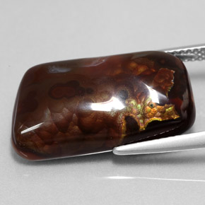 15.26캐럿 천연 멀티컬러 파이어 아게이트, 멋진 모양, 21.6×12.7 mm, 불투명체