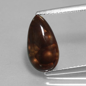 2.18캐럿 천연 멀티컬러 파이어 아게이트, 배 모양, 12.9×7 mm, 불투명체